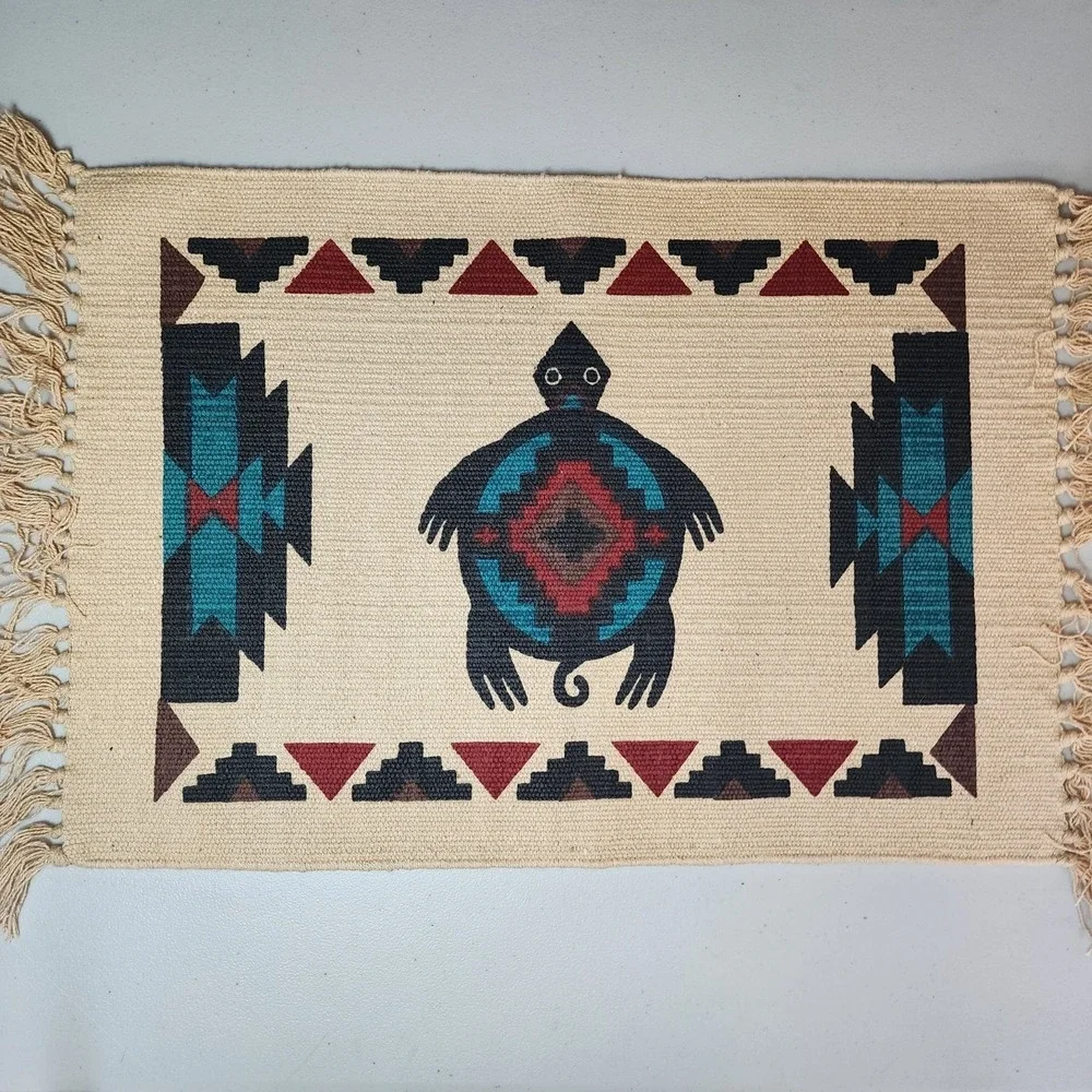 Southwestern 6 KOKOPELLI Cotton Woven Placemats EL PASO SADDLE BLANKET CO